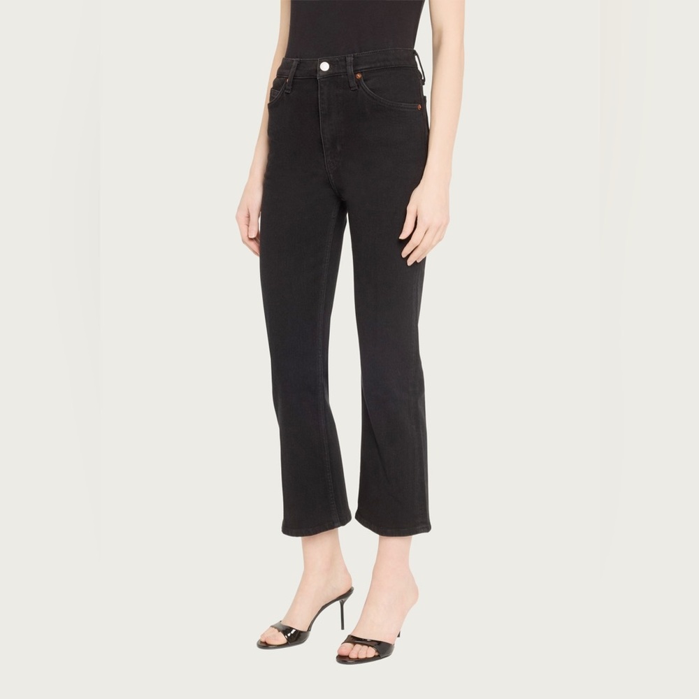 Re/Done 70s Crop Boot Jeans Noir Black 26